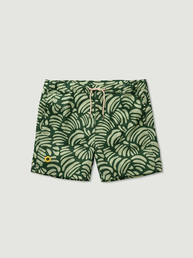 The Merino Swim Shorts Green Tropic Image