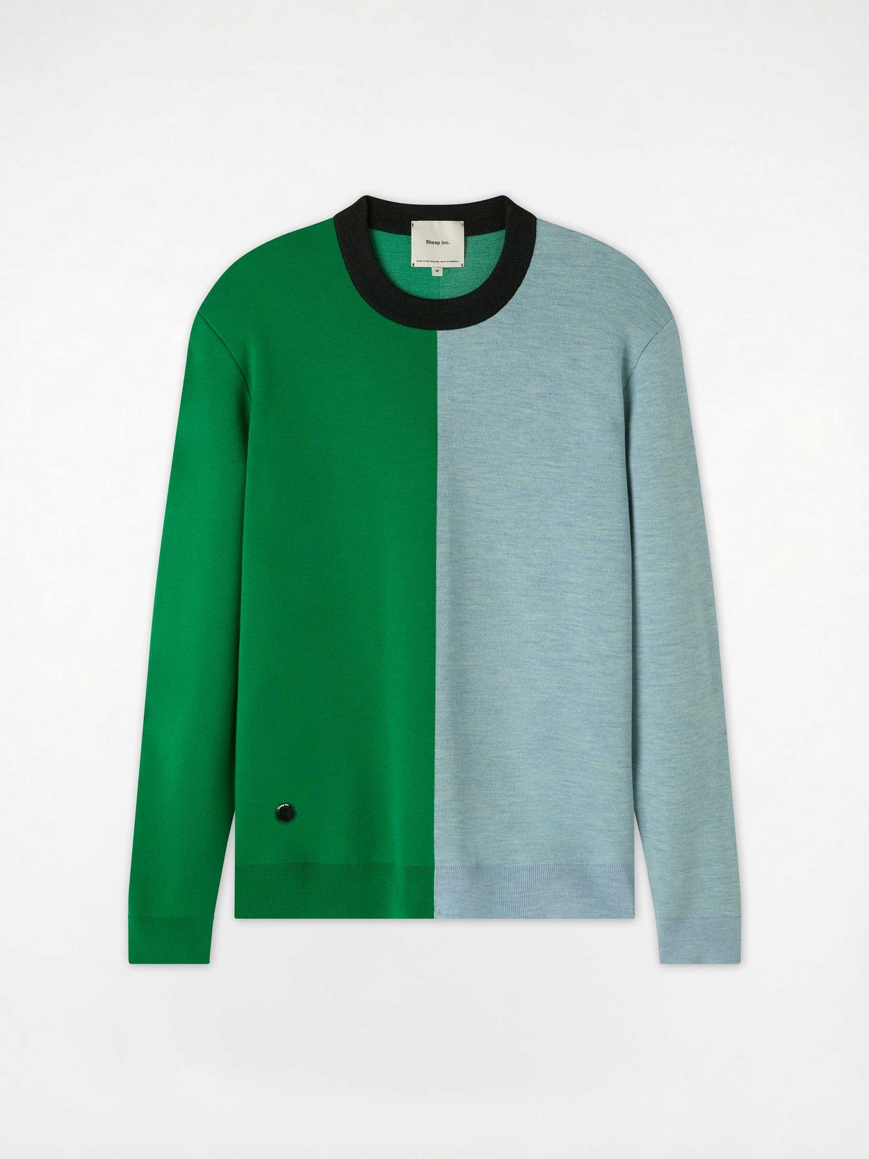 Colourblock Crewneck Bottle Green