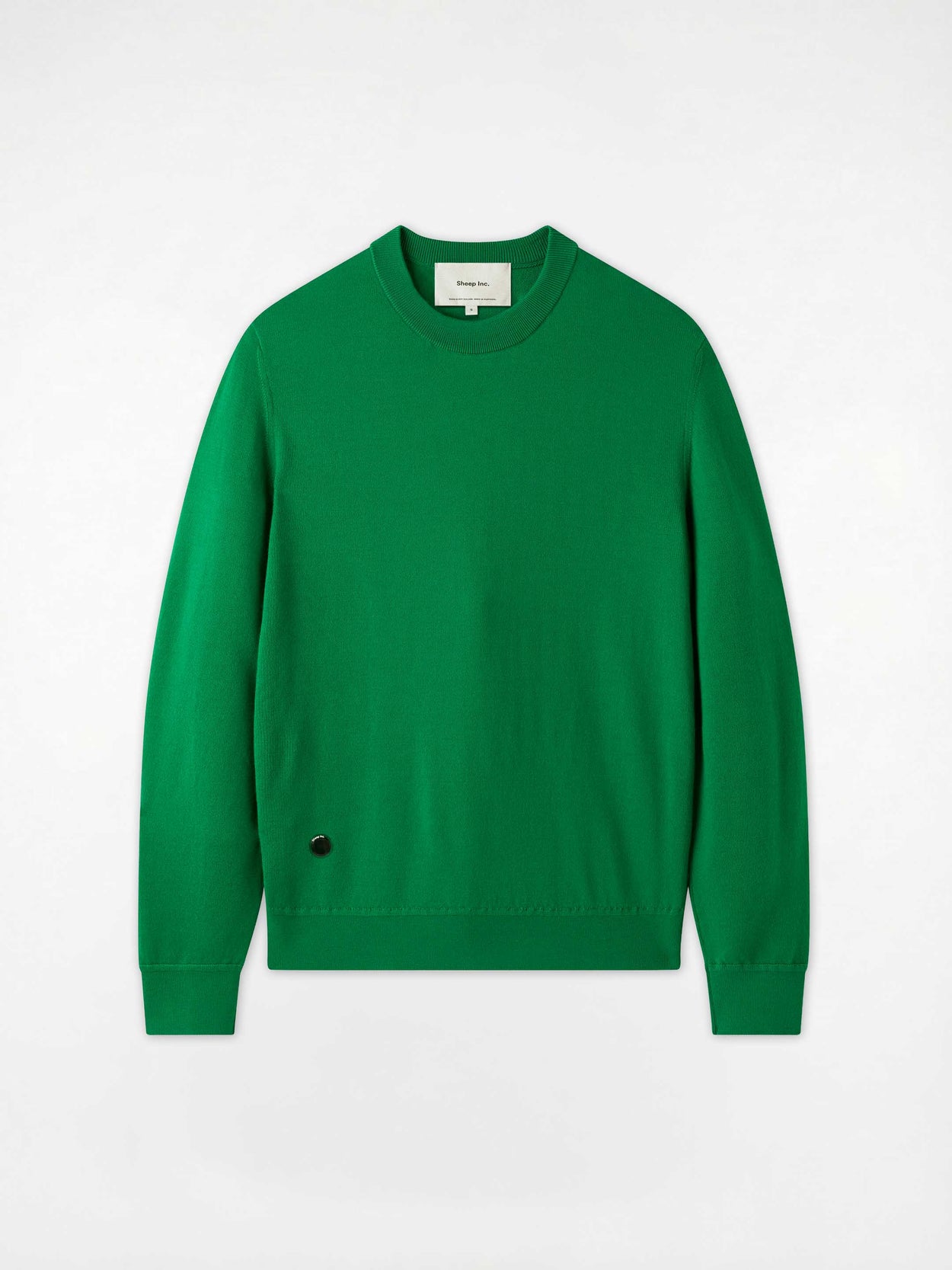 The Fine Knit Crewneck Bottle Green Image
