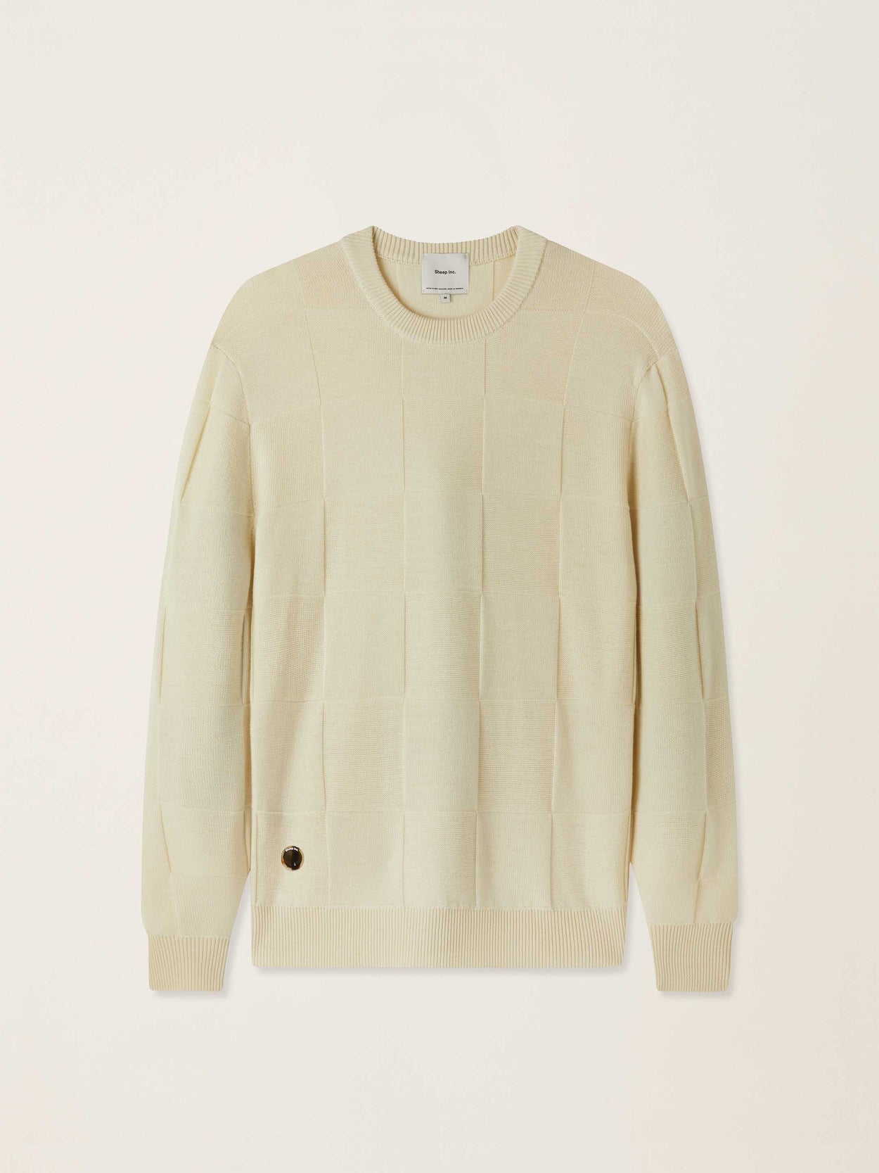 The Textured Crewneck Jumper Raw White Image