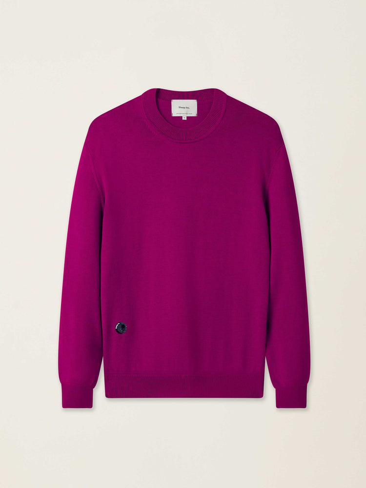 The Women's Fine Knit Crewneck Royal Purple Image