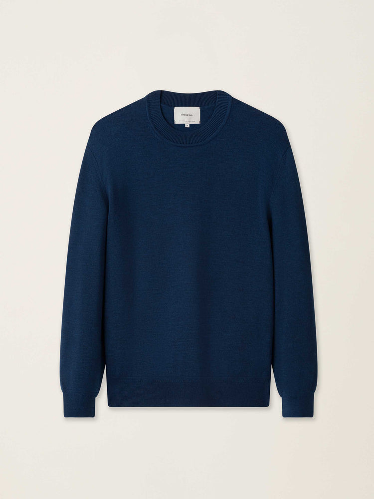 The Women's Fine Knit Crewneck Tasman Blue Image