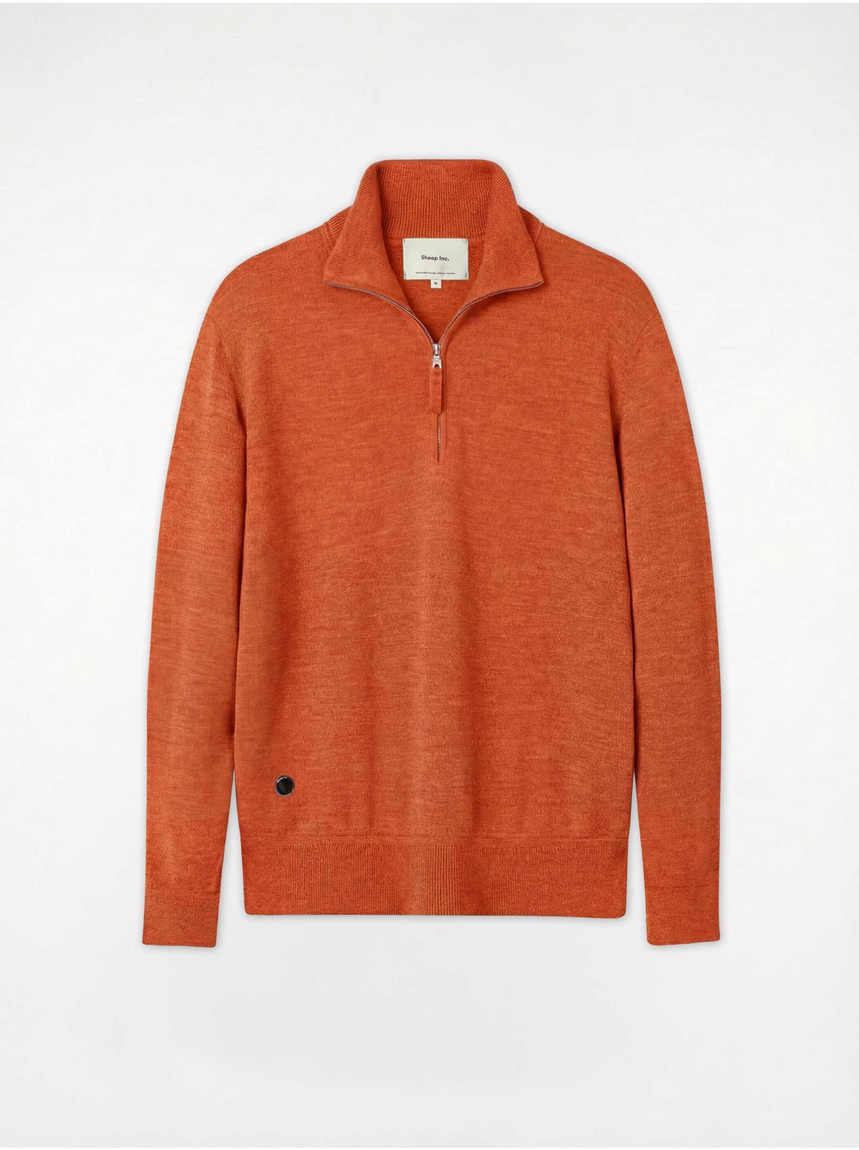 Knitted Quarter Zip Burnt