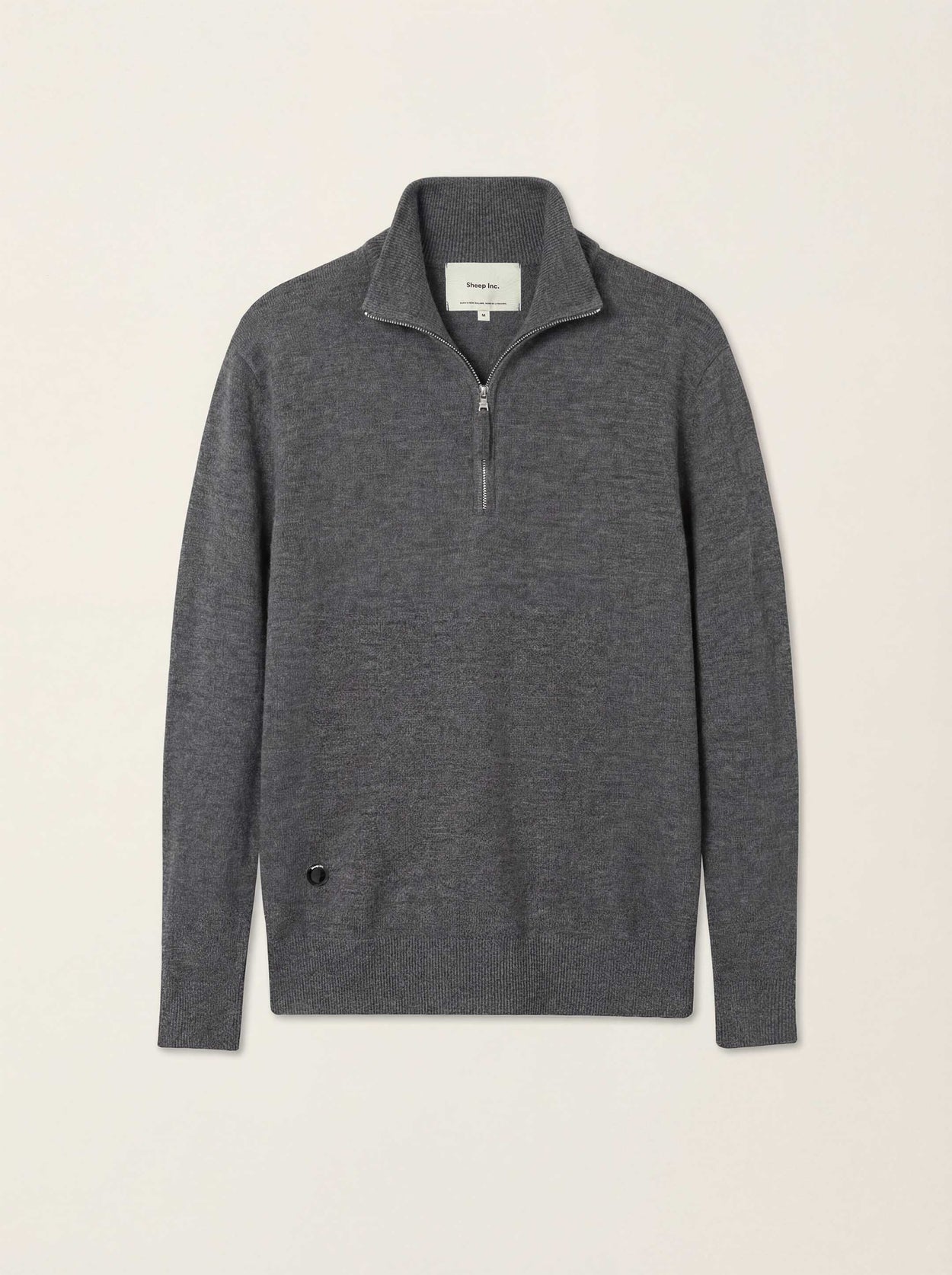 The Knitted Quarter Zip Slate Grey Image