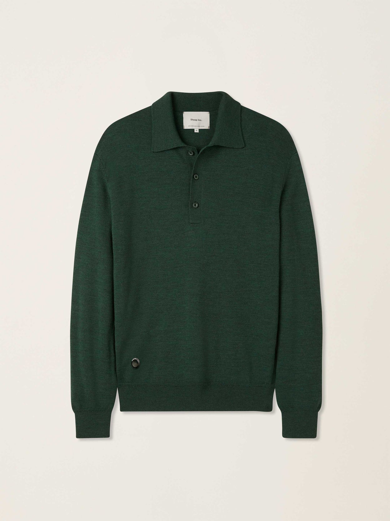 The Everyday Long Sleeve Polo Emerald Green Image