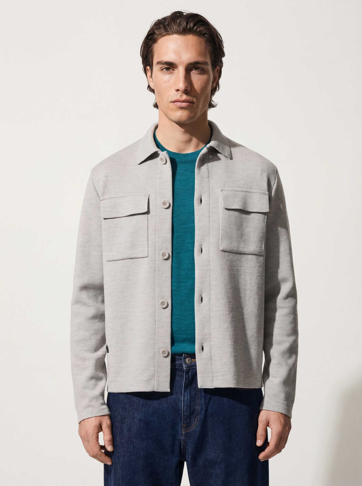 The Over Shirt Moon Grey Male Image