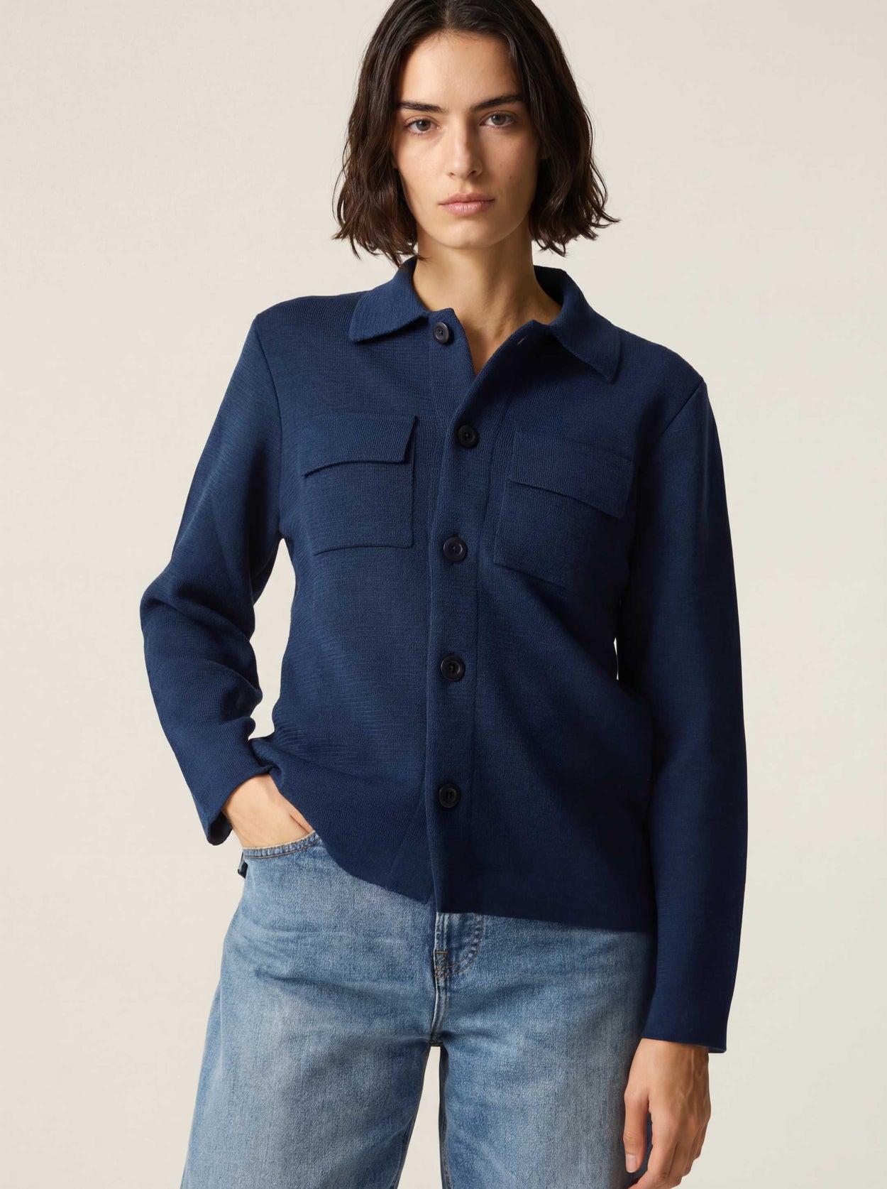 The Over Shirt Atlantic Blue Female Image