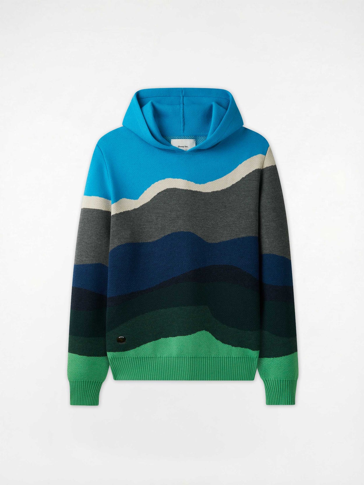 The Sheepscape Hoodie Turquoise Blue Image