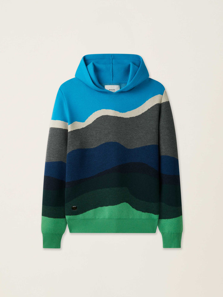 The Sheepscape Hoodie Turquoise Blue Image