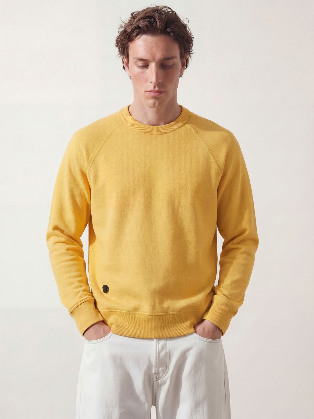 The Crewneck Light Sunflower Yellow Male Image