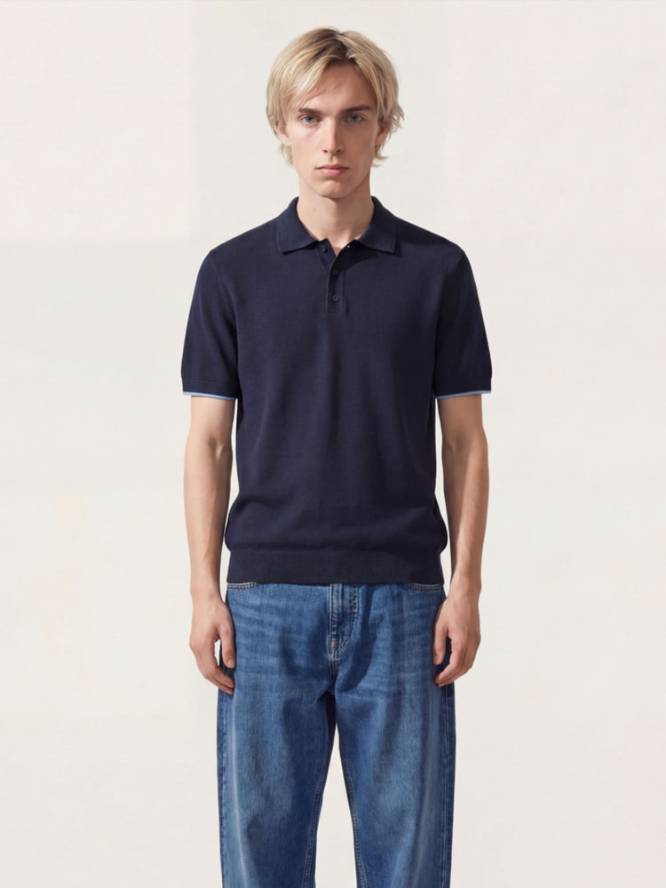 The Pique Polo Shirt Pacific Blue Image