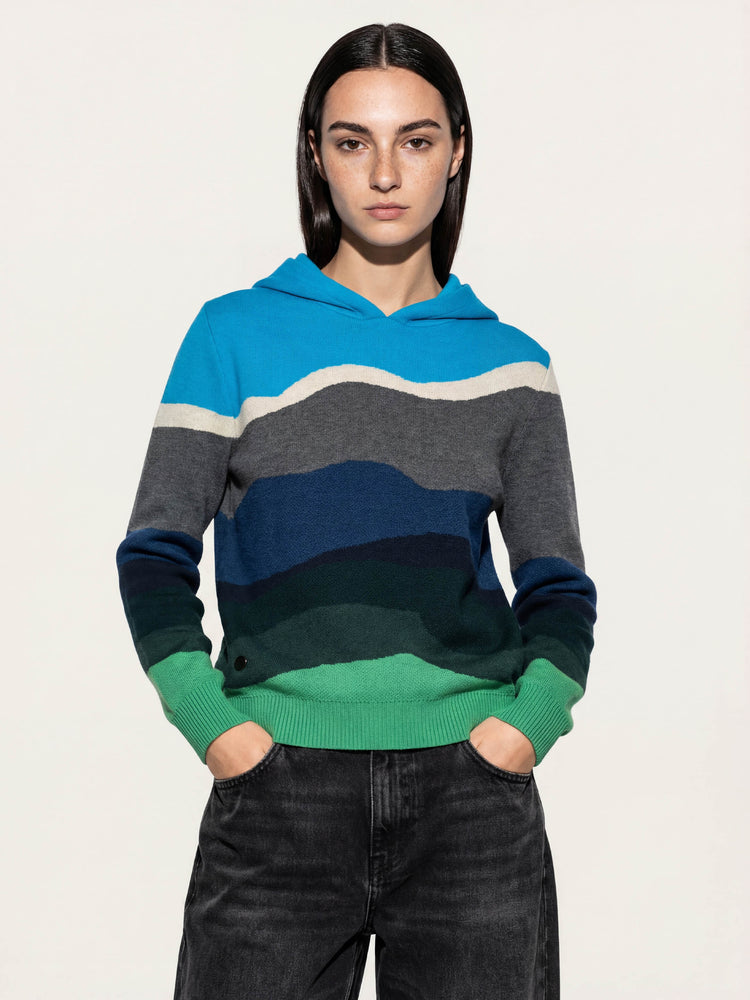 The Sheepscape Hoodie Turquoise Blue Image