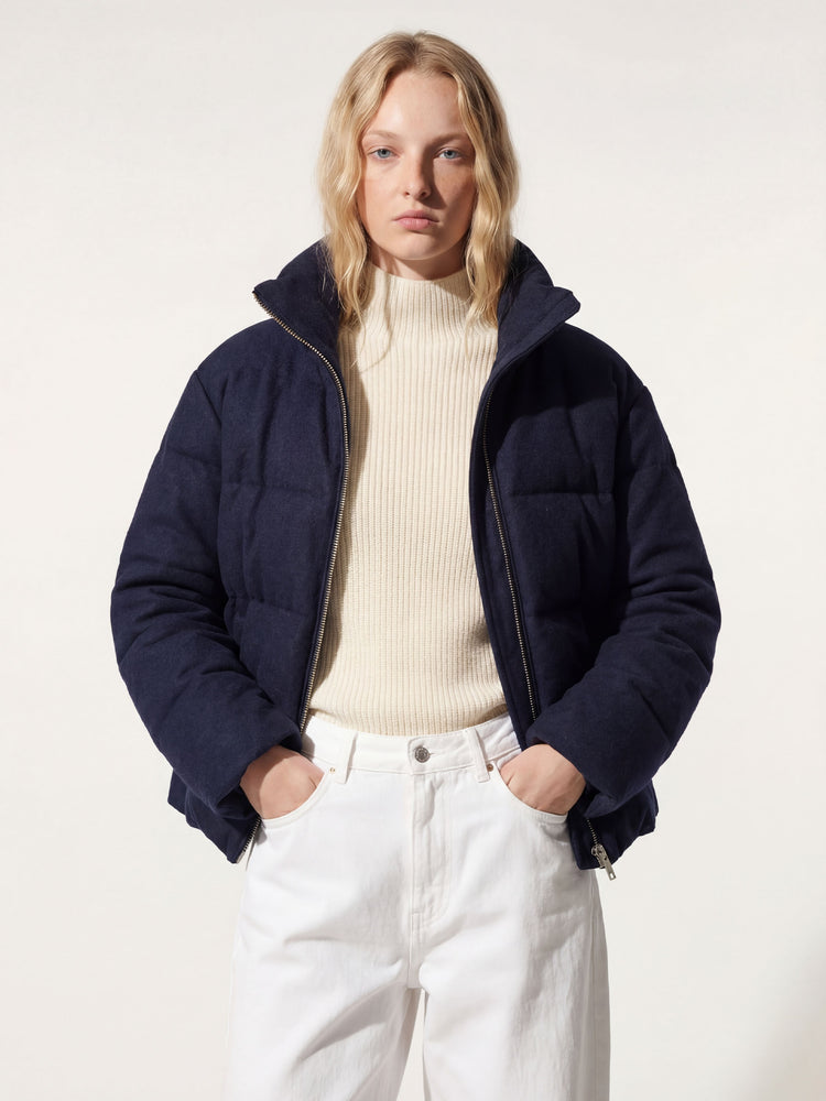 The Wool Puffer Jacket Pacific Blue Image