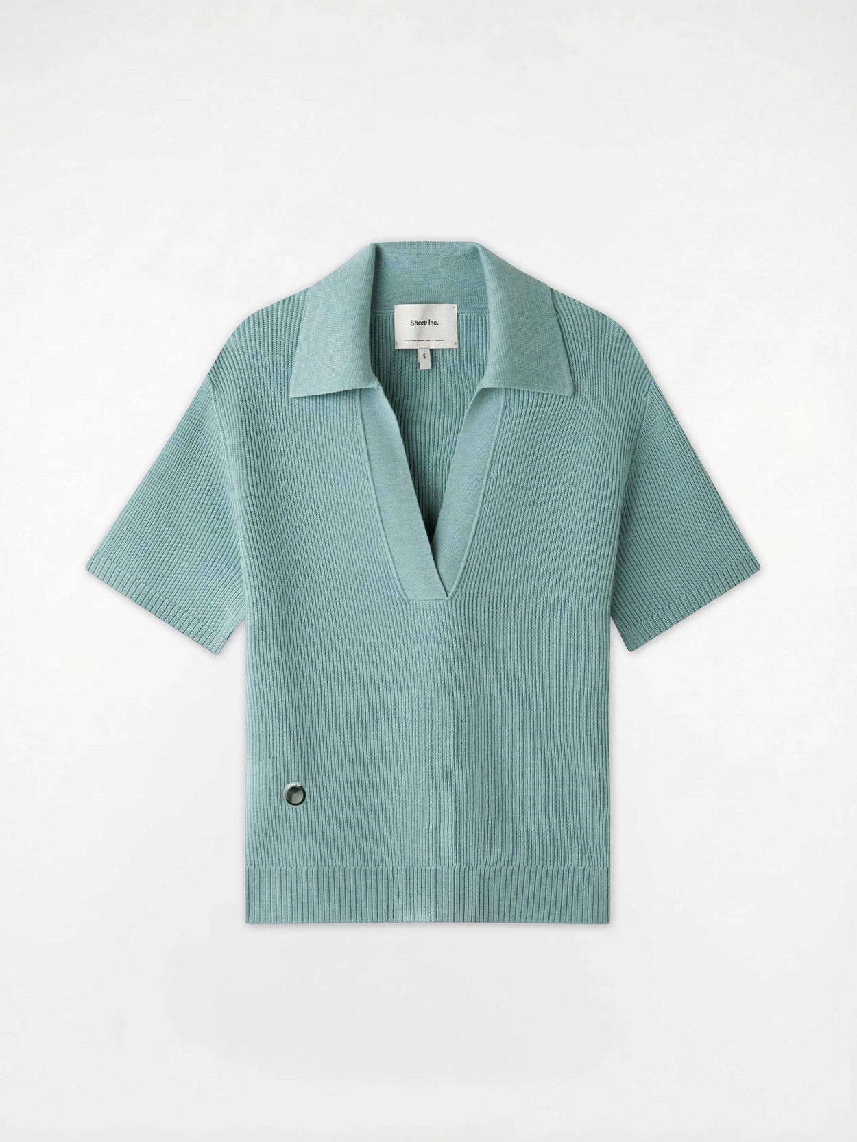 Plaited Polo Aqua
