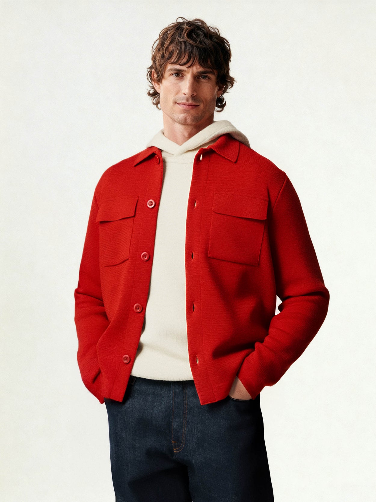 The Over Shirt Tomato Red Male Image