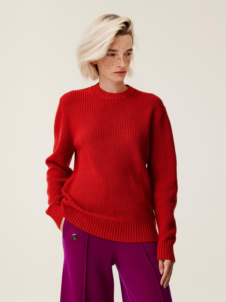 The Shepherd's Knit Crewneck Tomato Red Image