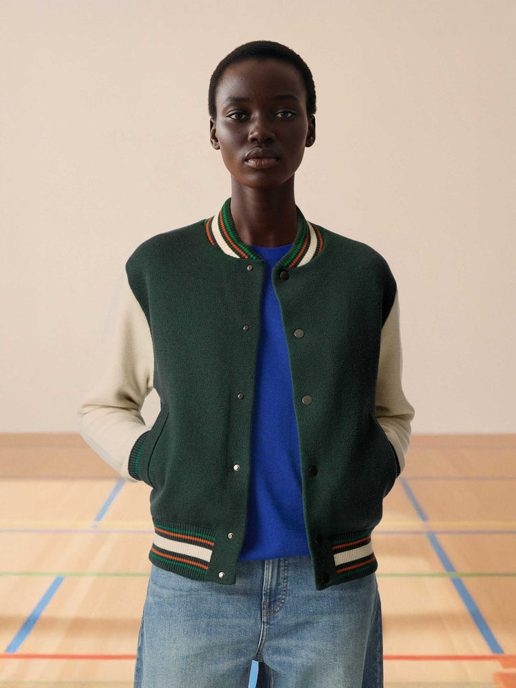 The Varsity Jacket Forest Green Image