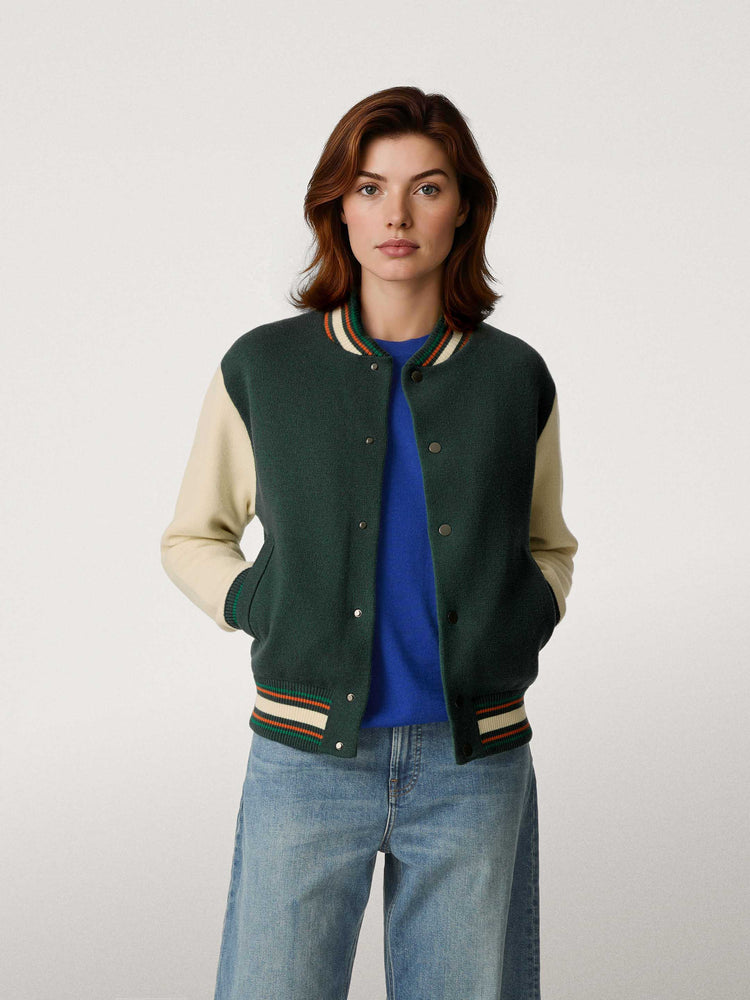 The Varsity Jacket Forest Green Image