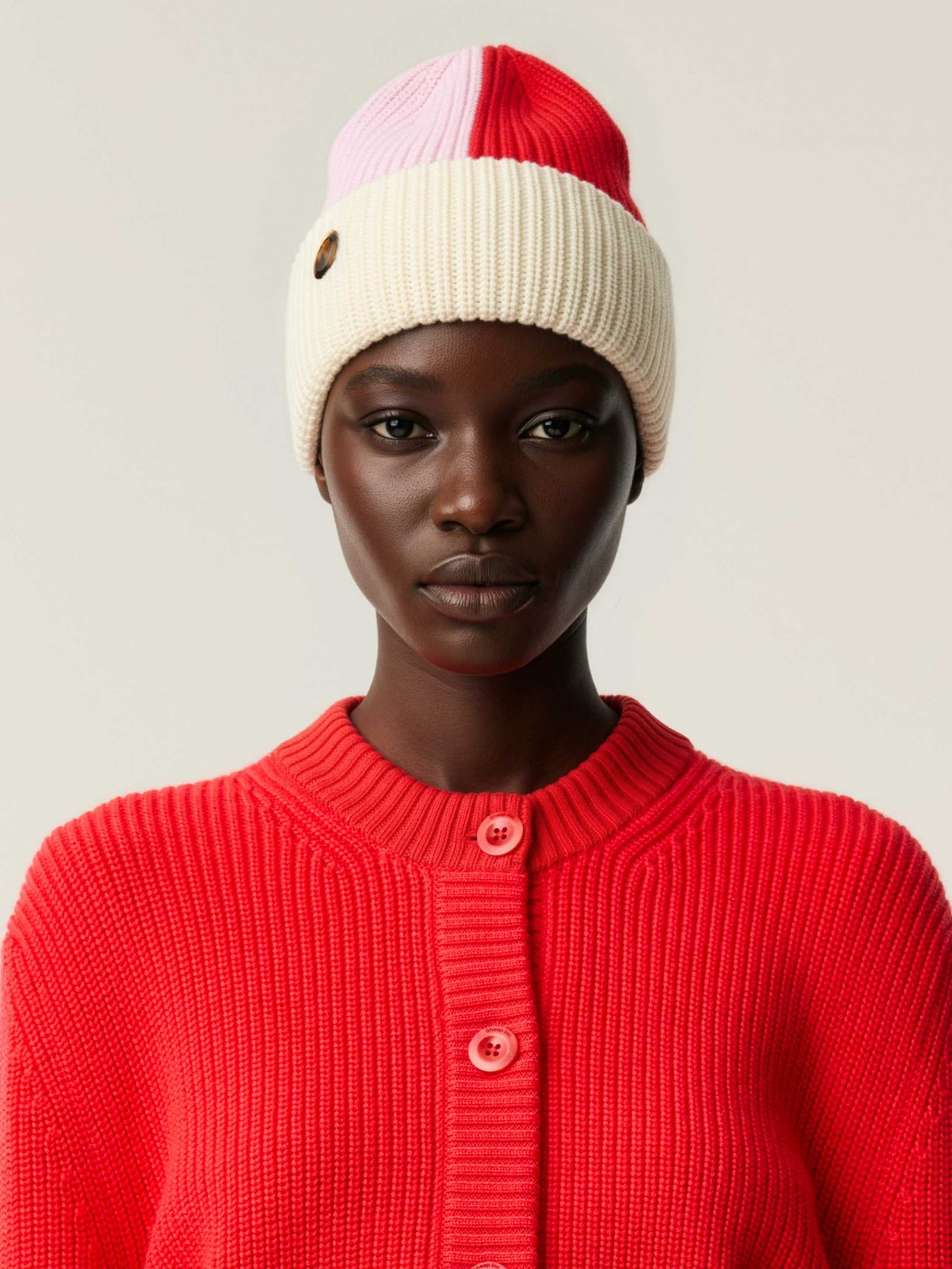 The Colourstack Beanie Raw White Female Image