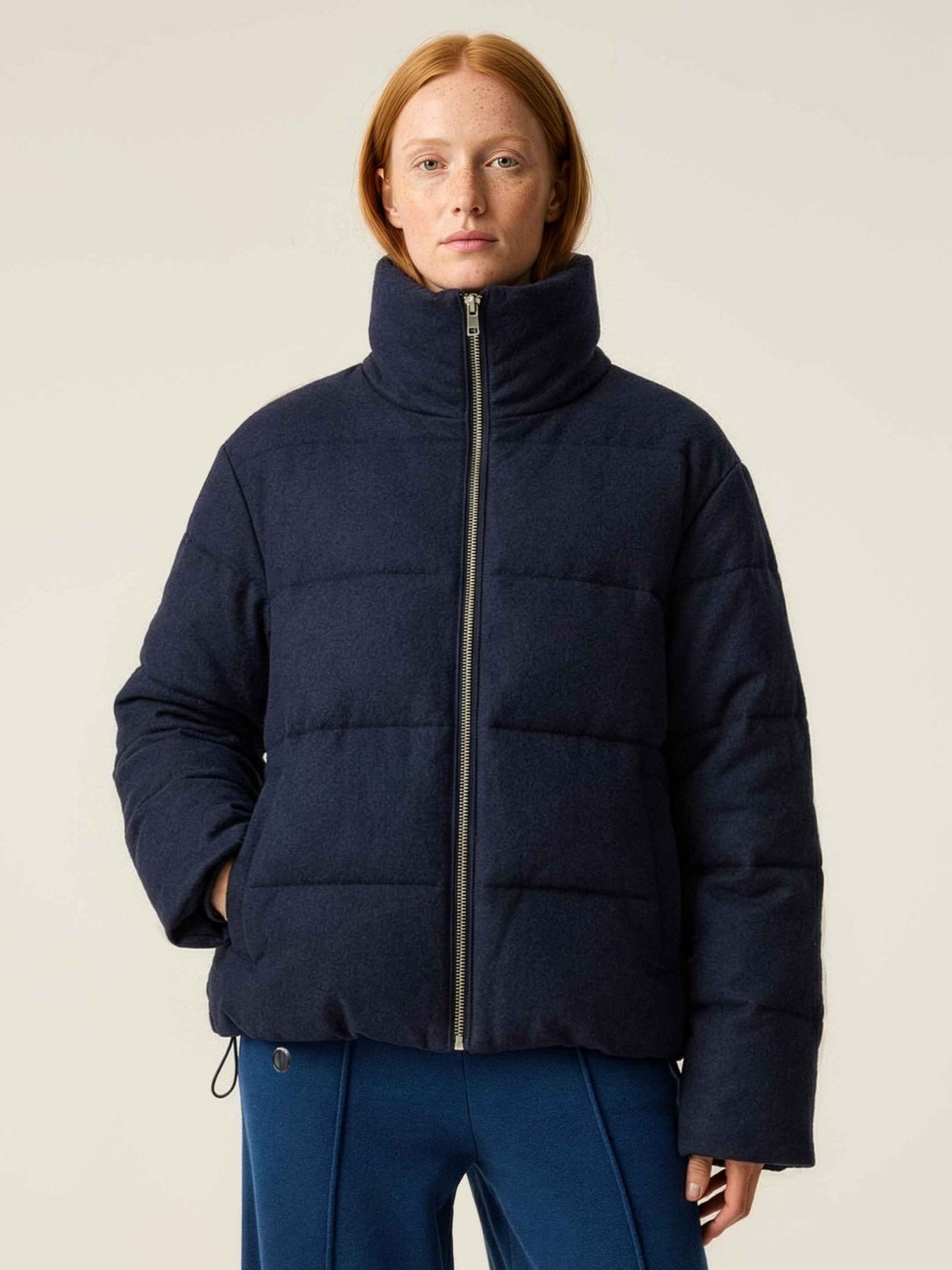 The Wool Puffer Jacket Pacific Blue Female Image