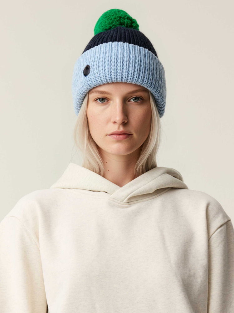 The Iconic Bobble Beanie Pacific Blue Image
