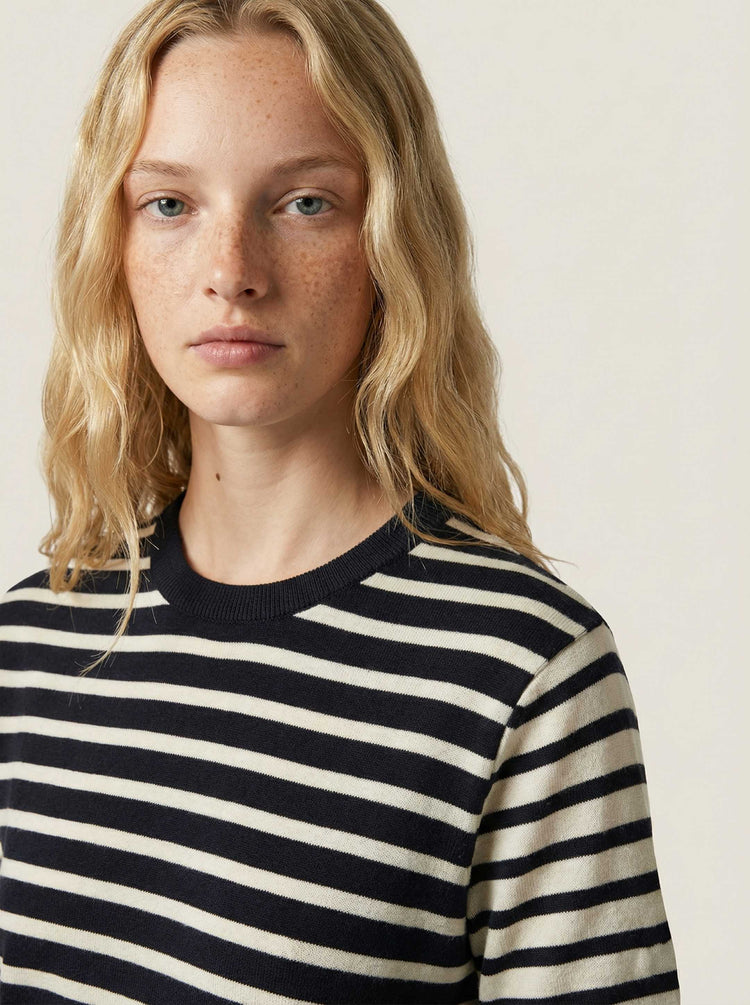 The Stripe T-Shirt Pacific Blue Image