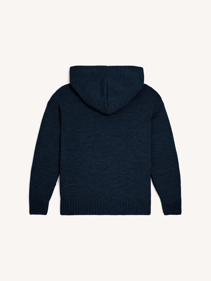 Black Knitted Chunky Hoodie - Men's/Women's - Sheep Inc