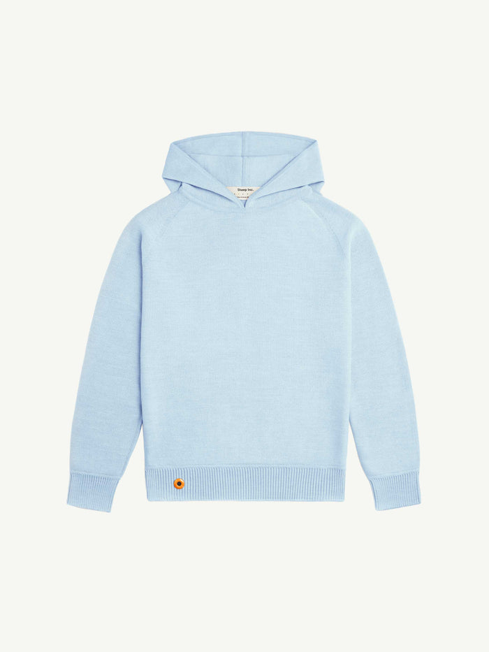 Cloud Blue Knitted Hoodie Men s Women s Sheep Inc