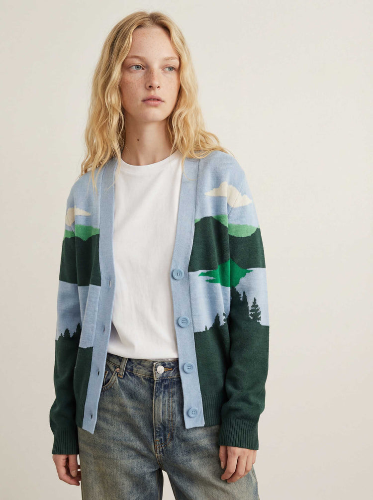 The Sheepscape Cardigan Emerald Green Image
