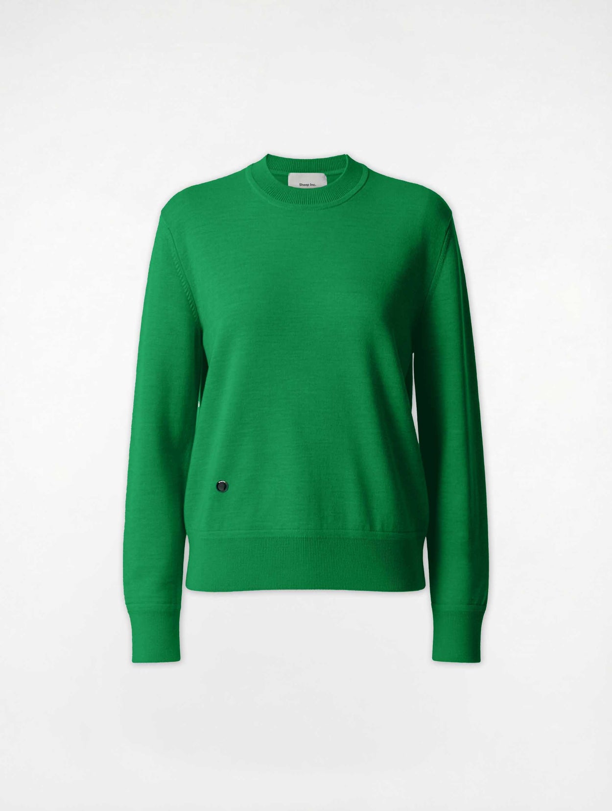 Boxy Knitted Crewneck Bottle Green