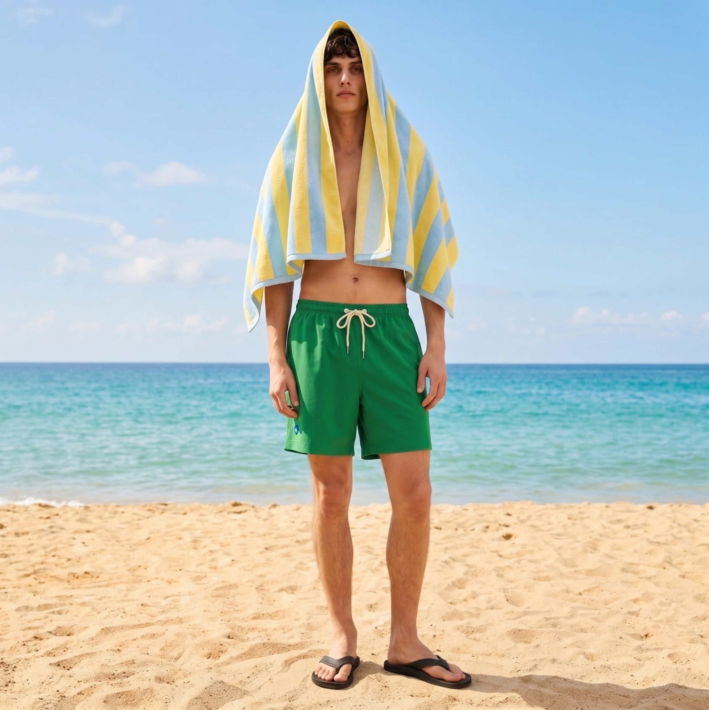 Trousers and shorts, photographed on location