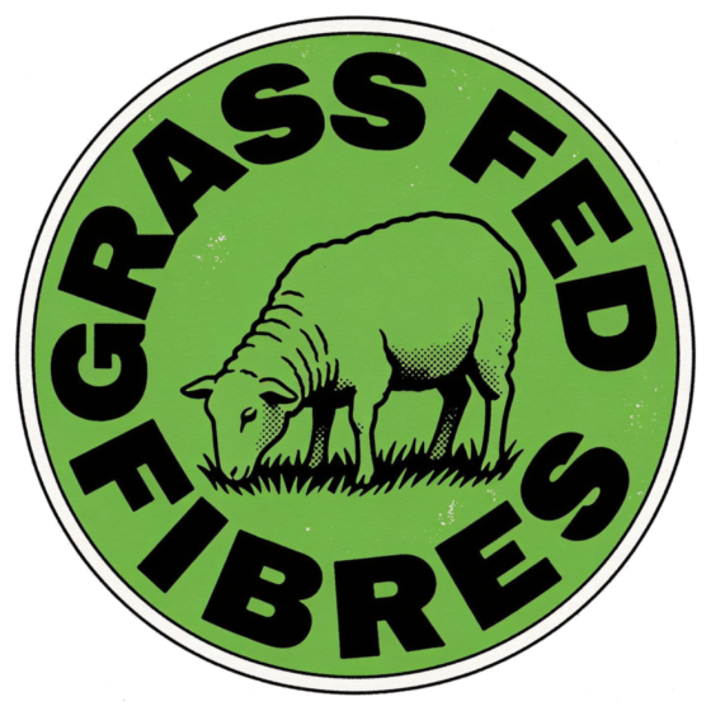 Grass fed fibres sticker
