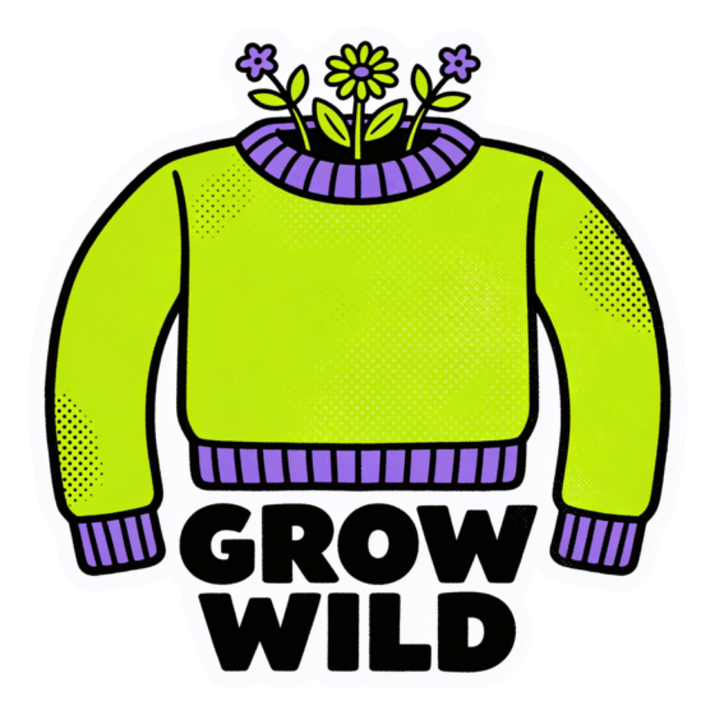 Grow wild sticker