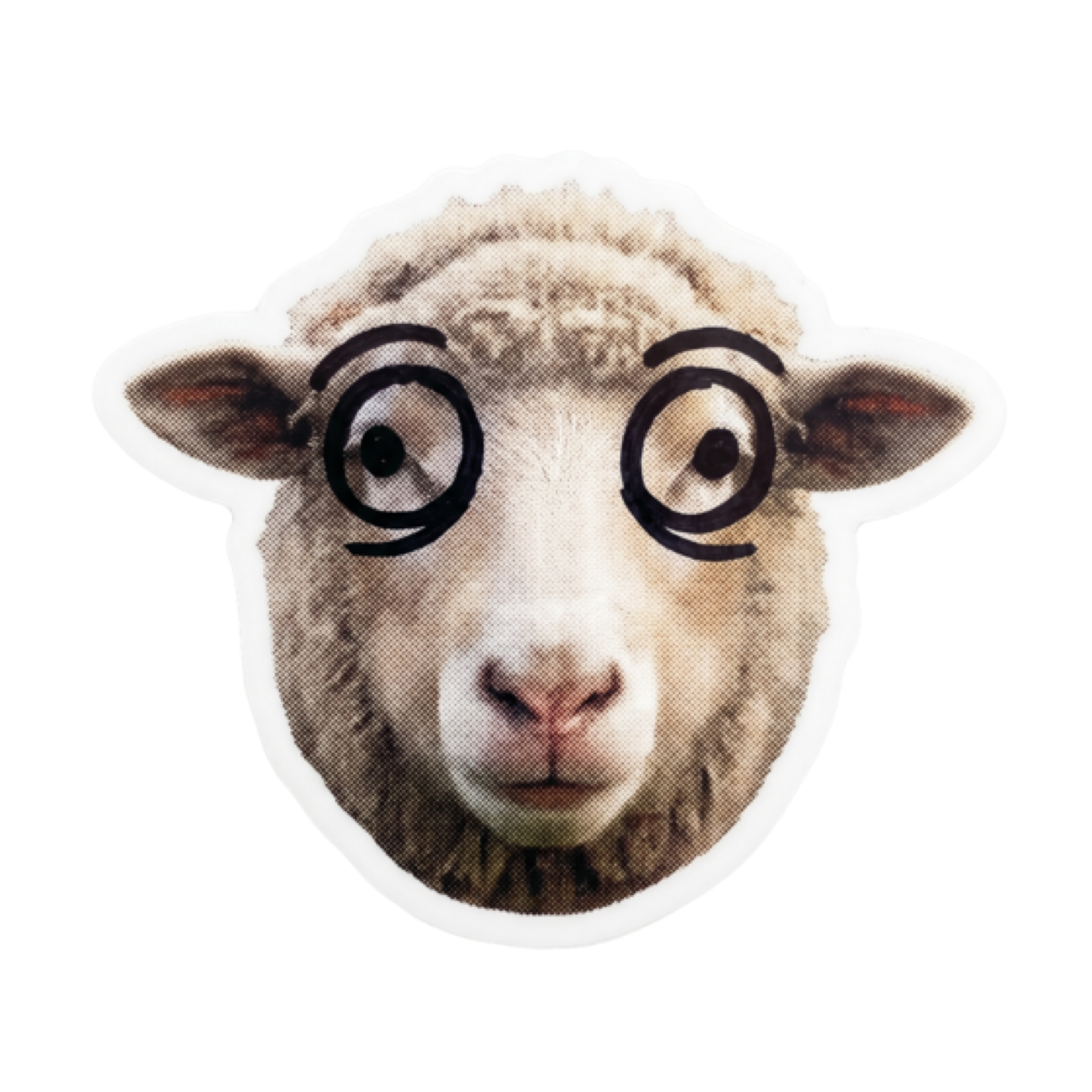 Sheep face sticker