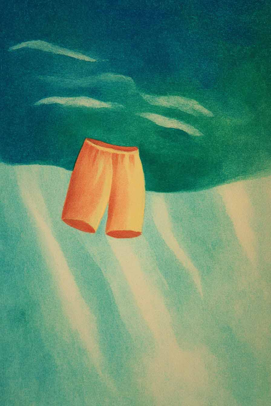 Swimming in clear ocean water